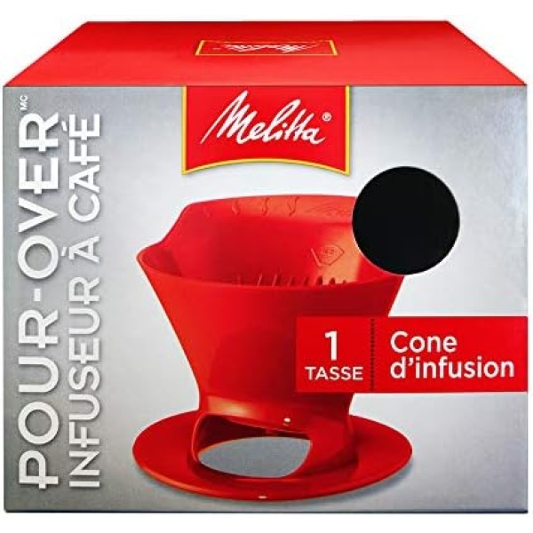 Melitta 640820 Ready Set Joe Filter Cone Pourover Cone Manual Brewer, One Cup - Image 2