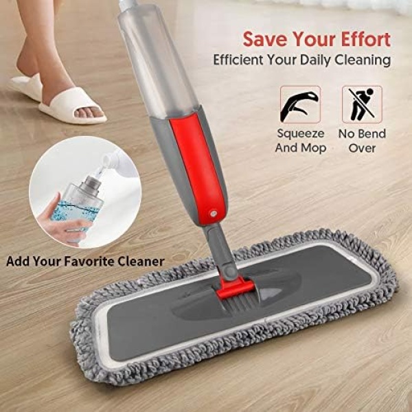 Spray Mops for Floor Cleaning Microfiber Floor Mops with 3 Washable Reusable - Image 4