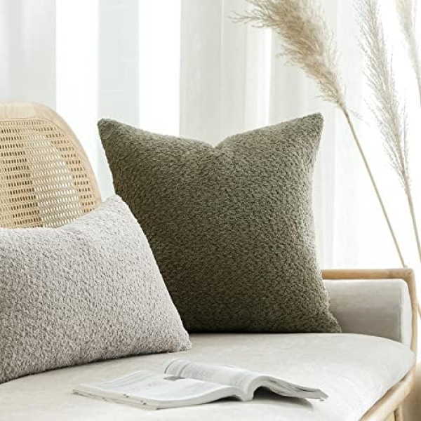 FIOUOVO Textured Farmhouse Throw Pillow Covers 18x18 Decorative Pillows - Image 5