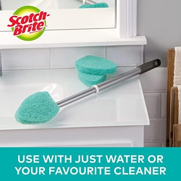 Scotch-Brite Tub and Shower Scrubber, Non Scratch, Long Reach Handle Extends - Image 4