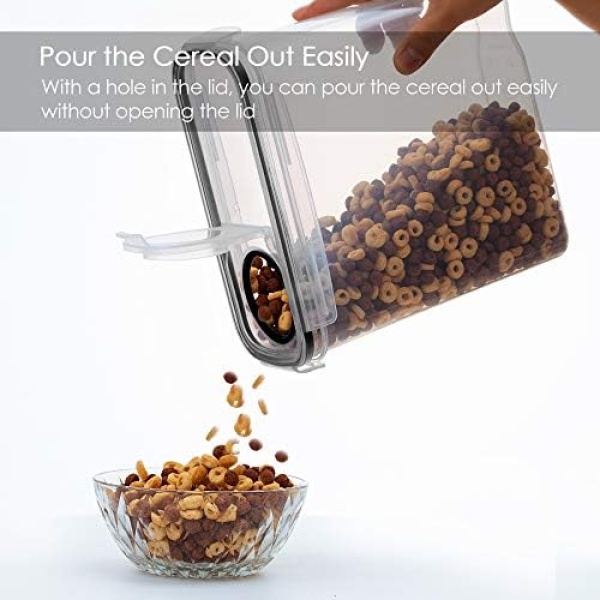 Vtopmart Cereal Storage Container Set, BPA Free Plastic Airtight Food Storage - Image 4