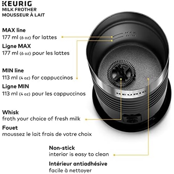 Keurig Milk Frother For Lattes And Cappuccinos, Features Hot And Cold Function - Image 5