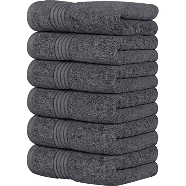 Utopia Towels 6 Piece Premium Hand Towels Set, (16 x 28 inches) 100% Ring Spun