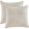 PHF 100% Cotton Waffle Weave Euro Sham Covers, 2 Pack 26" x 26" Pillow Covers
