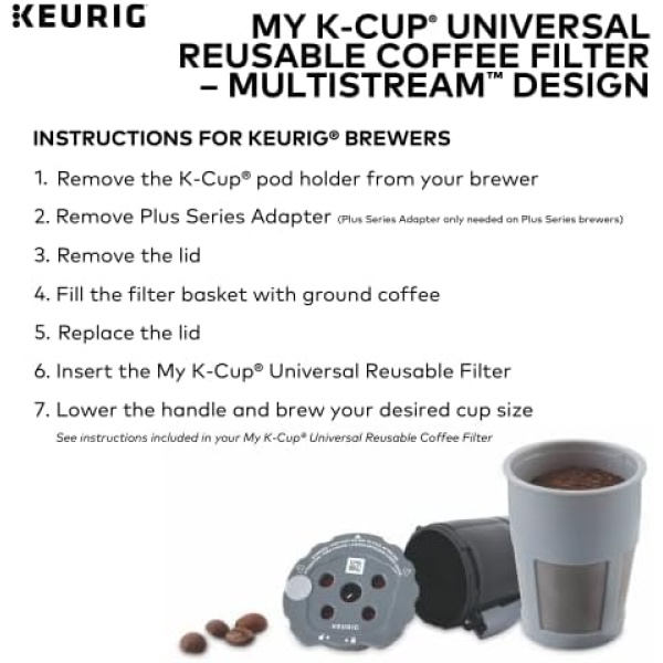 Keurig My K-Cup Universal Reusable Filter MultiStream Technology - Gray - Image 5