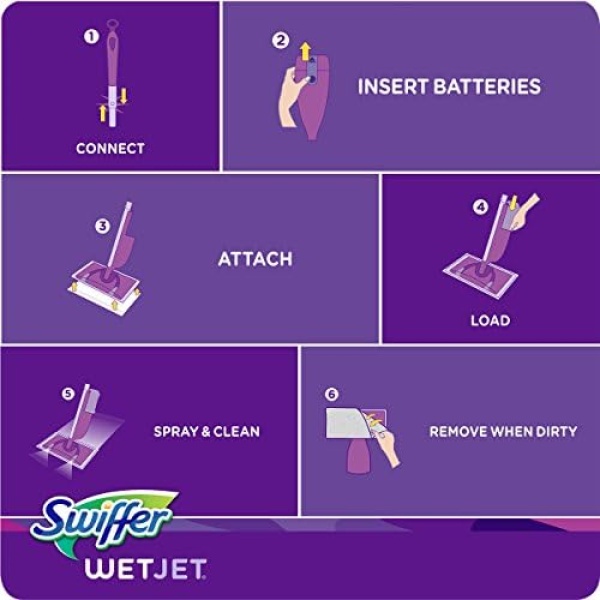 Swiffer Wetjet Mopping Pad, Multi Surface Wet Cleaner Refills For Floor Mop - Image 7