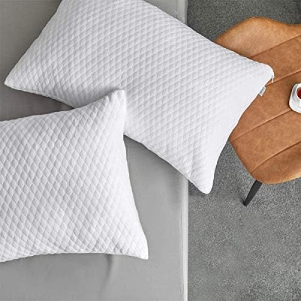 NTCOCO 2 Pillows, Shredded Memory Foam Bed Pillows for Sleeping, with Washable - Image 6