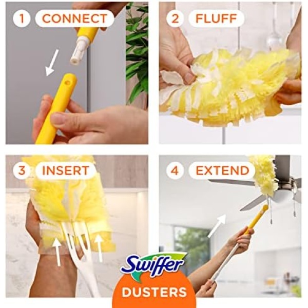 Swiffer Dusters Starter Kit, Heavy Duty Dusters for Cleaning, 1 Super Extender - Image 4