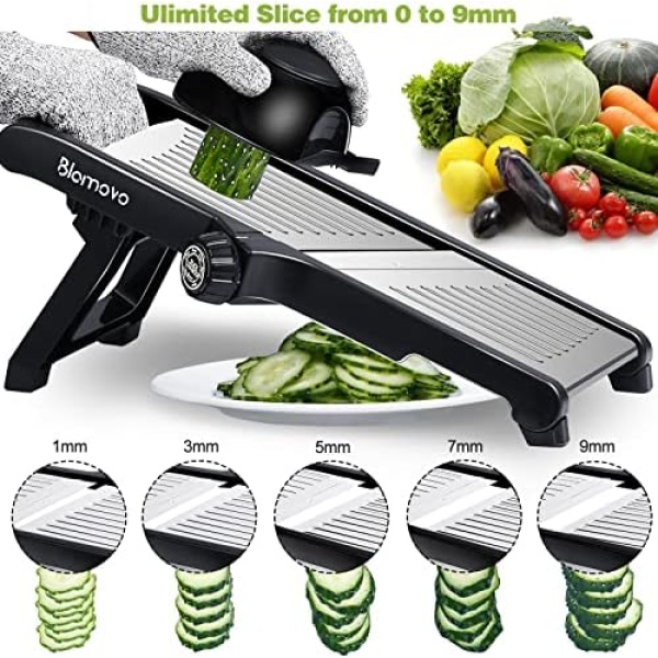 Mandoline Slicer, Vegetable Mandolin Slicer for Kitchen, Adjustable Thickness - Image 3