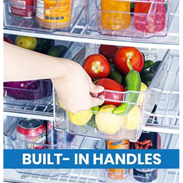 KICHLY 8 Pantry Organizer - Fridge Organizers for Freezer & Refrigerator - Image 5