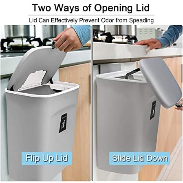 Mujingxin 2.4 Gallon Kitchen Compost Bin for Counter Top or Under Sink - Image 4