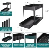 DEKAVA Under Sink Organizer 2 Pack，Bathroom Cabinet Organizer，2 Tier Sliding - Image 6