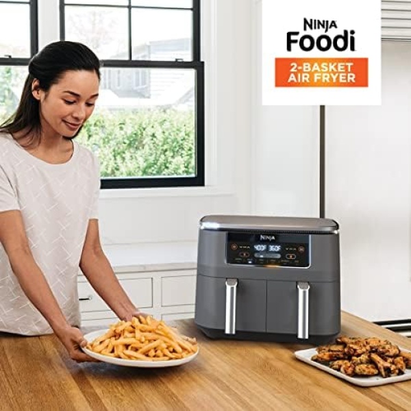 Ninja Foodi 6-in-1 8-qt. (7.6L) 2-Basket Air Fryer DualZone Technology, Match - Image 7