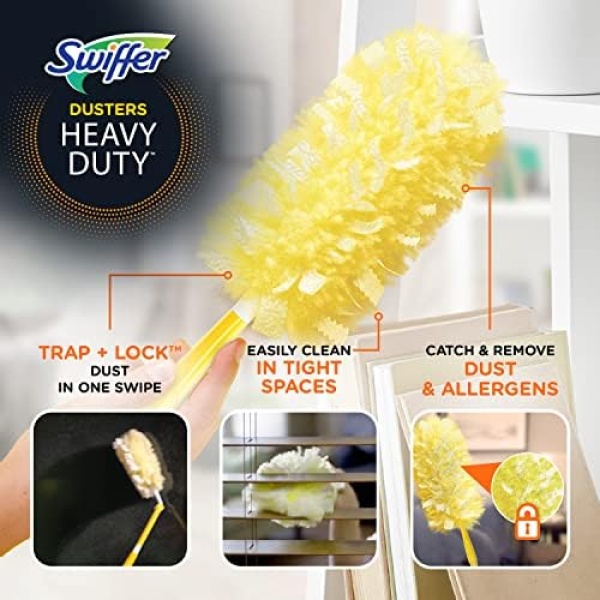 Swiffer Dusters Starter Kit, Heavy Duty Dusters for Cleaning, 1 Super Extender - Image 2