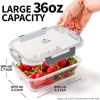 Zulay Kitchen 5 Pack Leak-Proof Glass Food Storage Containers - 36 oz Thick - Image 5