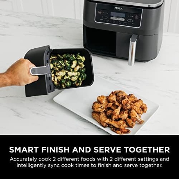 Ninja Foodi 6-in-1 8-qt. (7.6L) 2-Basket Air Fryer DualZone Technology, Match - Image 6