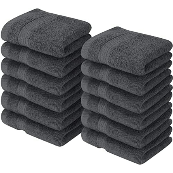 Utopia Towels - Premium Washcloth Set (12 x 12 Inches) 600 GSM 100% Cotton Face