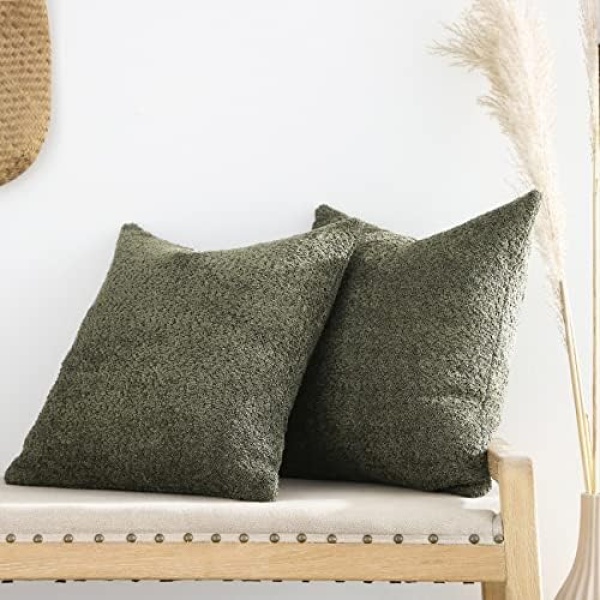 FIOUOVO Textured Farmhouse Throw Pillow Covers 18x18 Decorative Pillows - Image 7