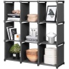 SONGMICS 9-Cube DIY Storage Shelves, Open Bookshelf Closet Organizer Rack