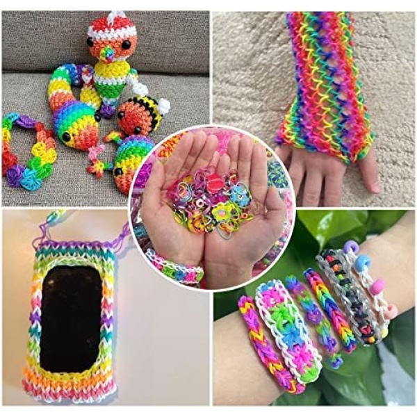 Rubber Bands Kit, 15000 Colorful Loom Bands with Charms, Beads, & DIY - Image 6